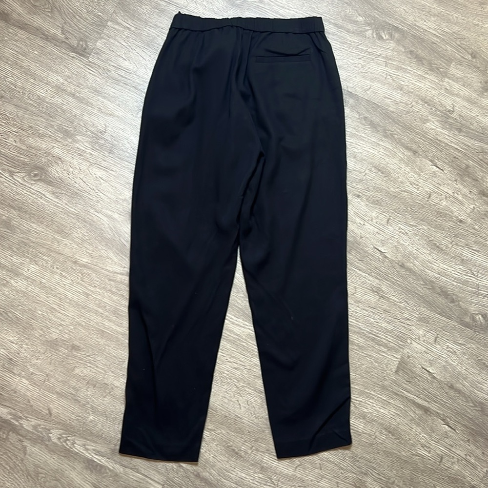 Eileen Fisher Crepe Pull On Tapered Black Pants - Picture 2 of 9
